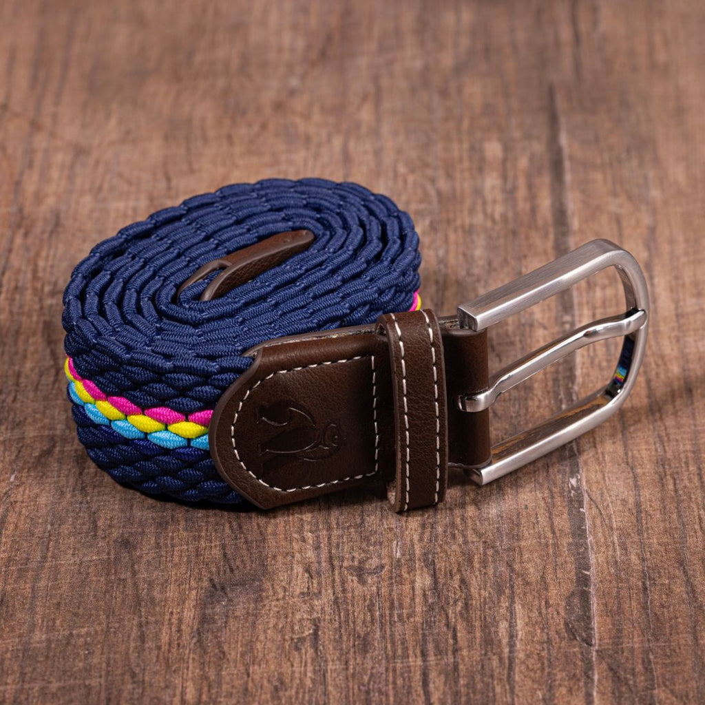Neon Fine Stripe Recycled Woven Belt