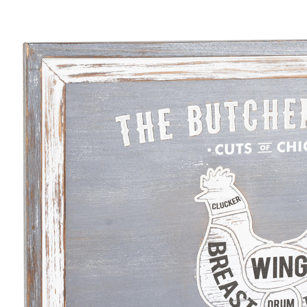 Butchers Cuts Chicken Wall Plaque – alternate view 2