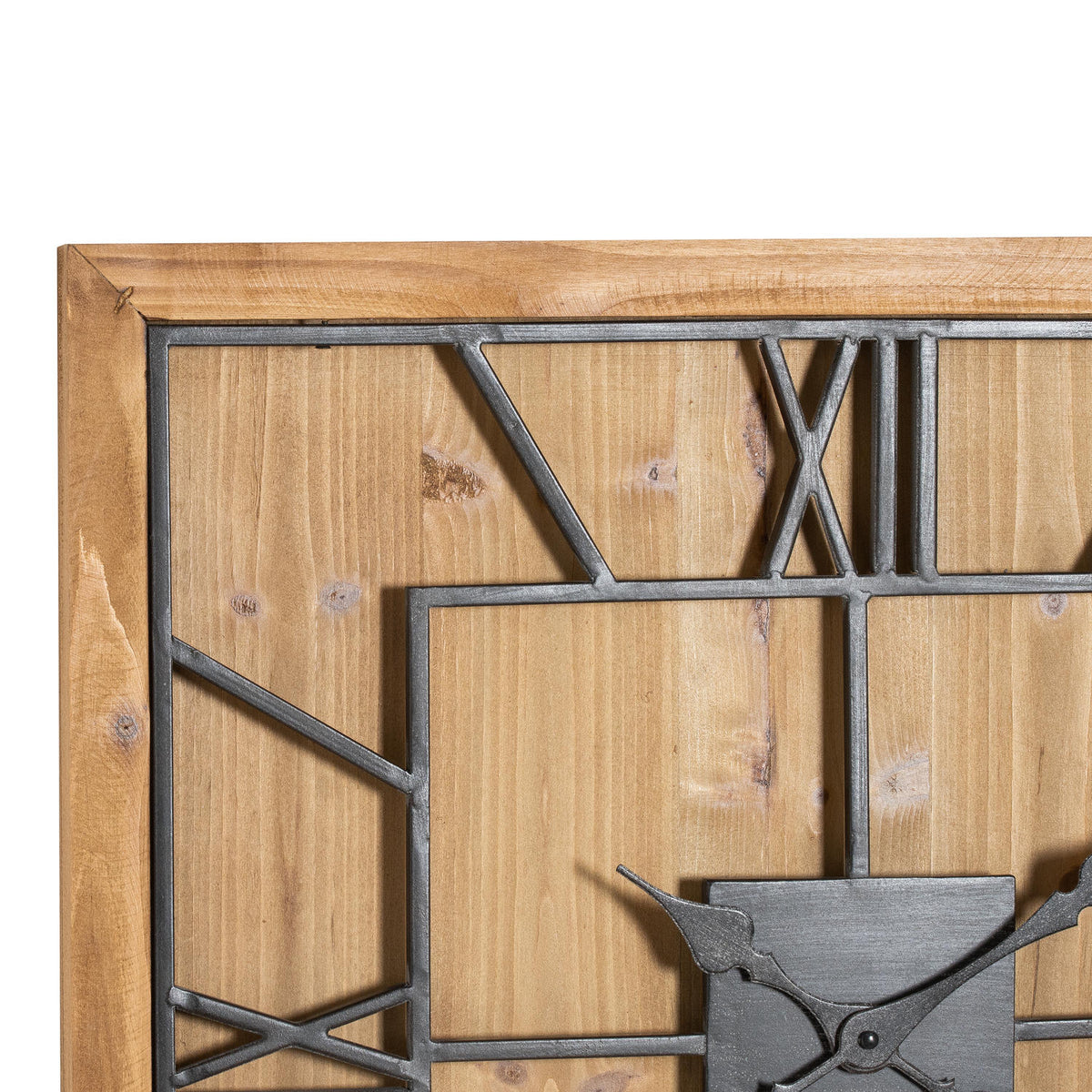 Williston Square Wooden Wall Clock – alternate view 2