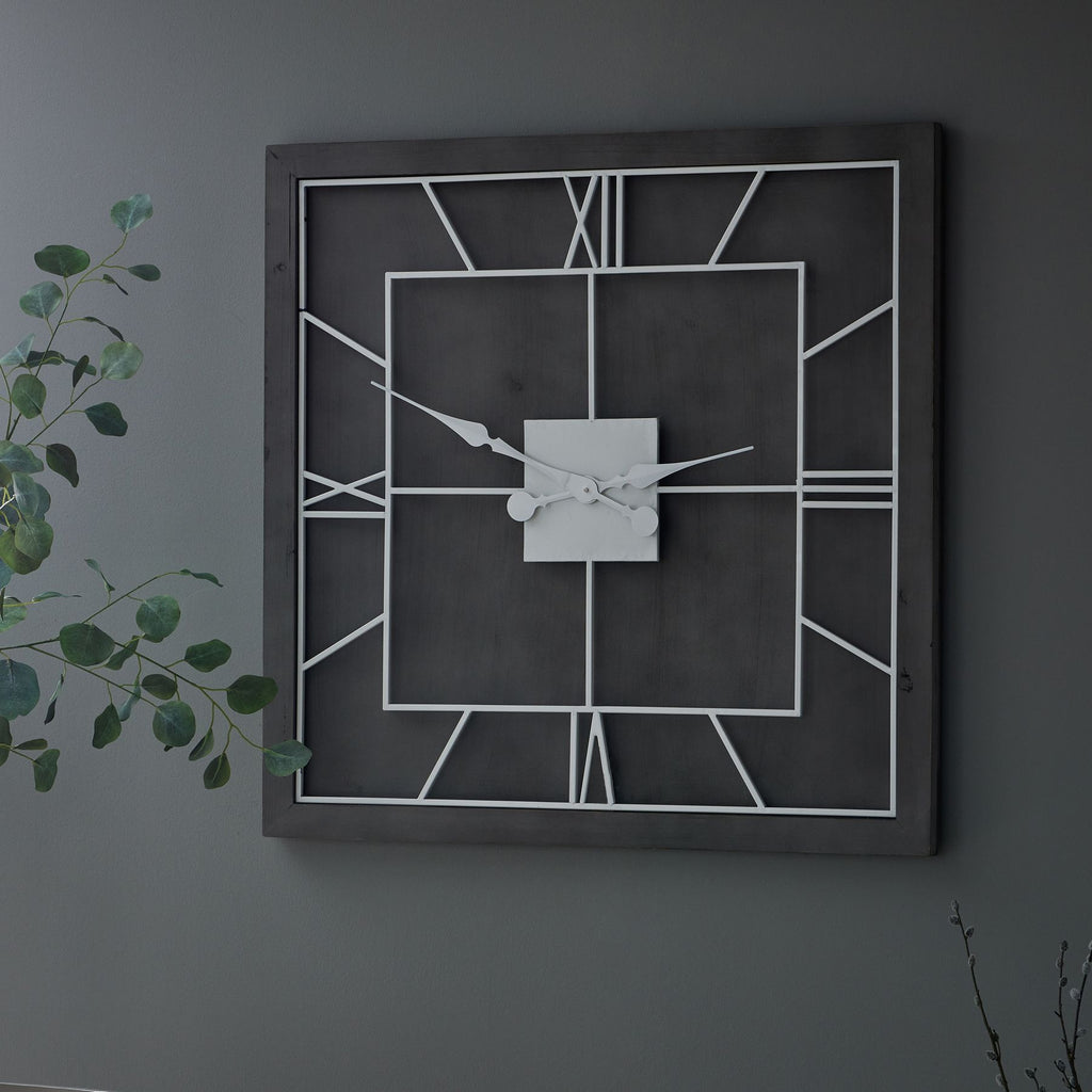 Williston Grey Square Wall Clock – alternate view 4