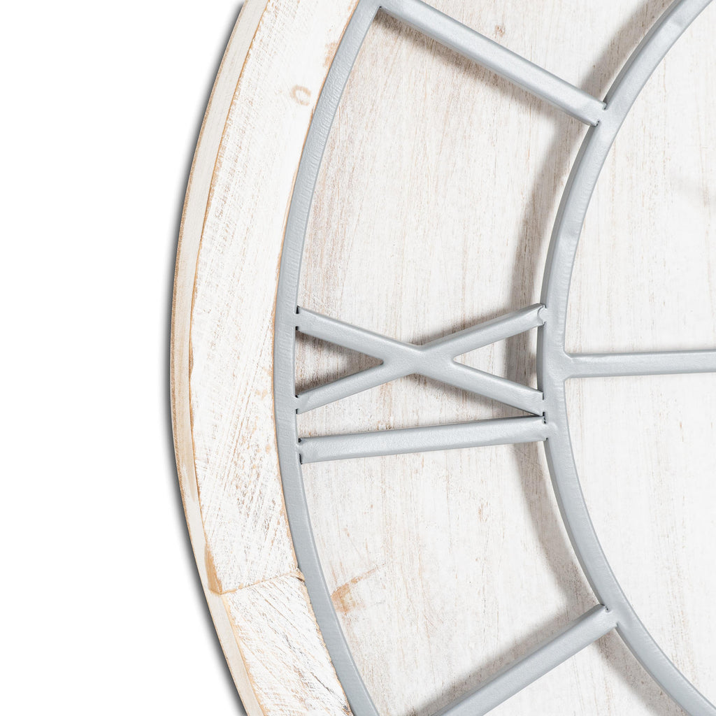 Williston White Wall Clock – alternate view 3