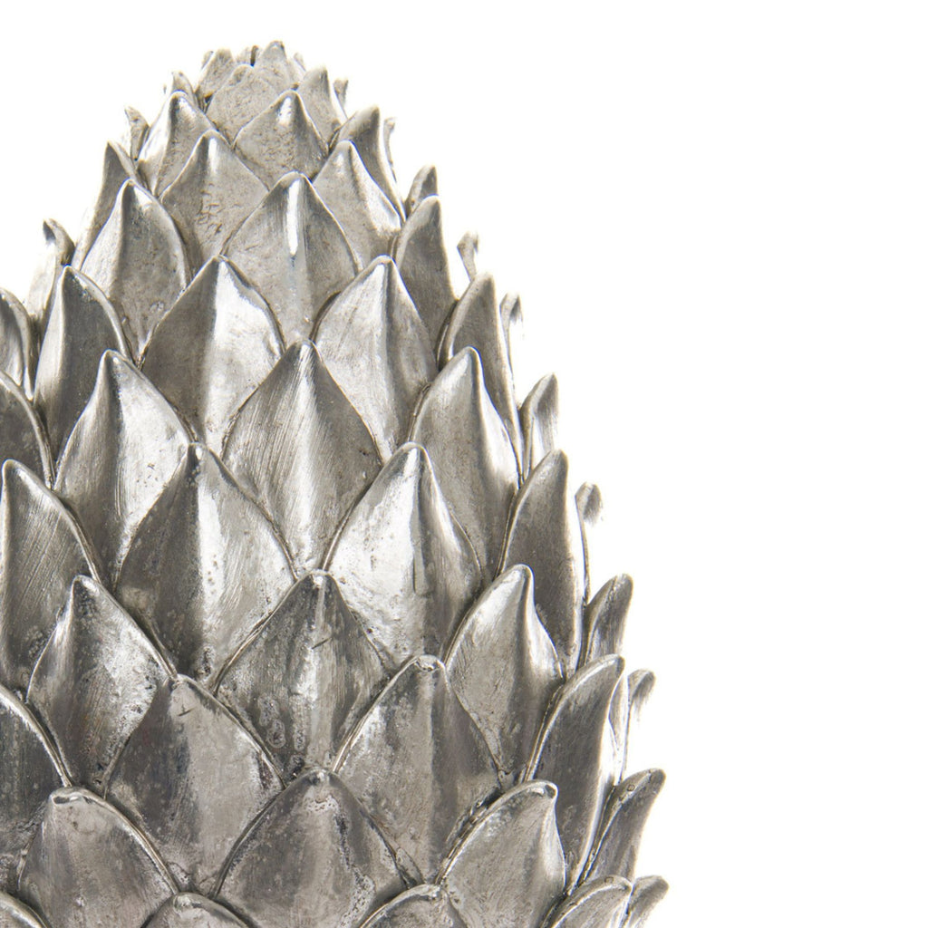 Tall Silver Pinecone Finial – alternate view 2