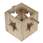 Washed Wood Large Star Tealight Candle Holder – alternate view 3