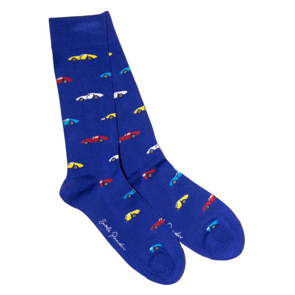Racing Car Bamboo-Blend Sock Gift Box, 4 Pairs