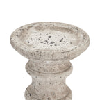 Small Stone Ceramic Column Candle Holder – alternate view 2