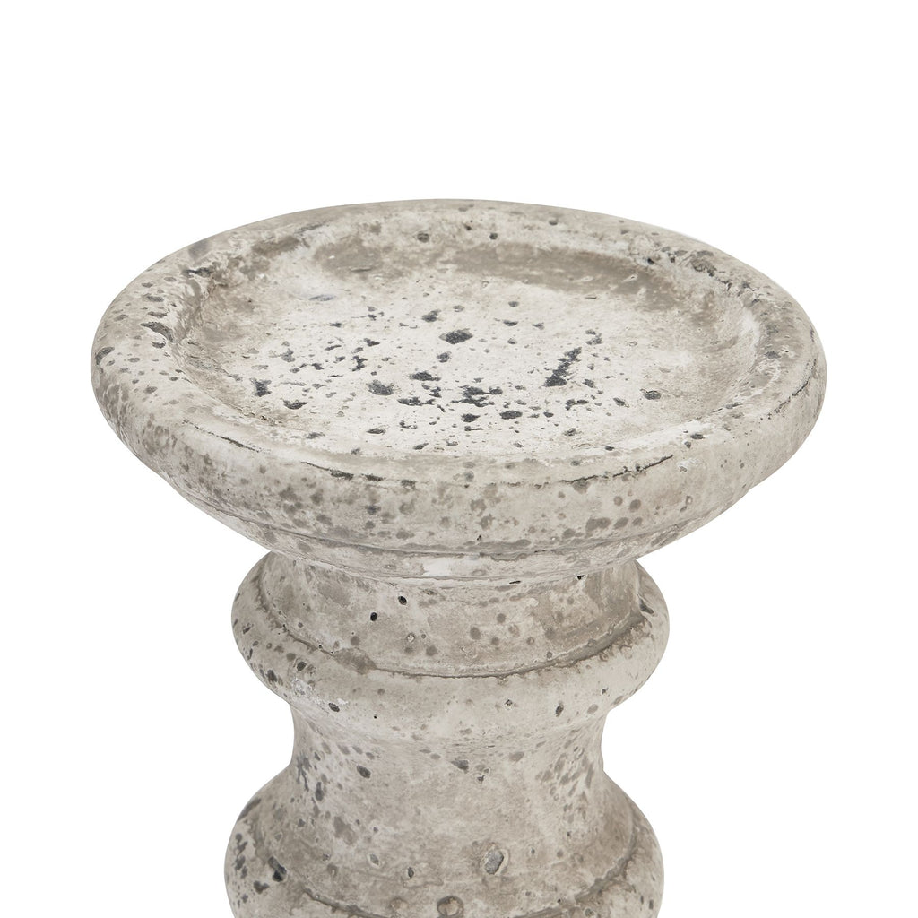 Stone Ceramic Column Candle Holder – alternate view 2