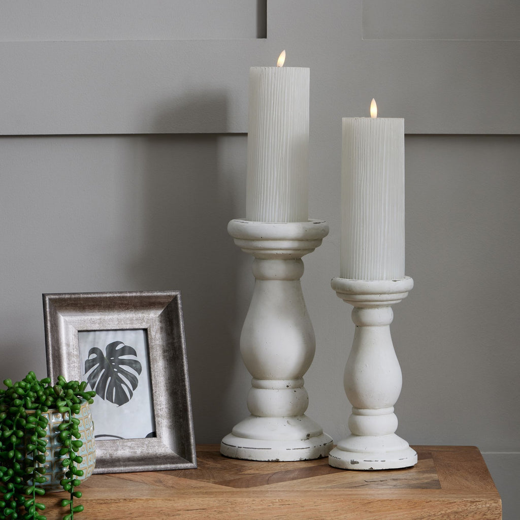 Matt White Ceramic Candle Holder – alternate view 5