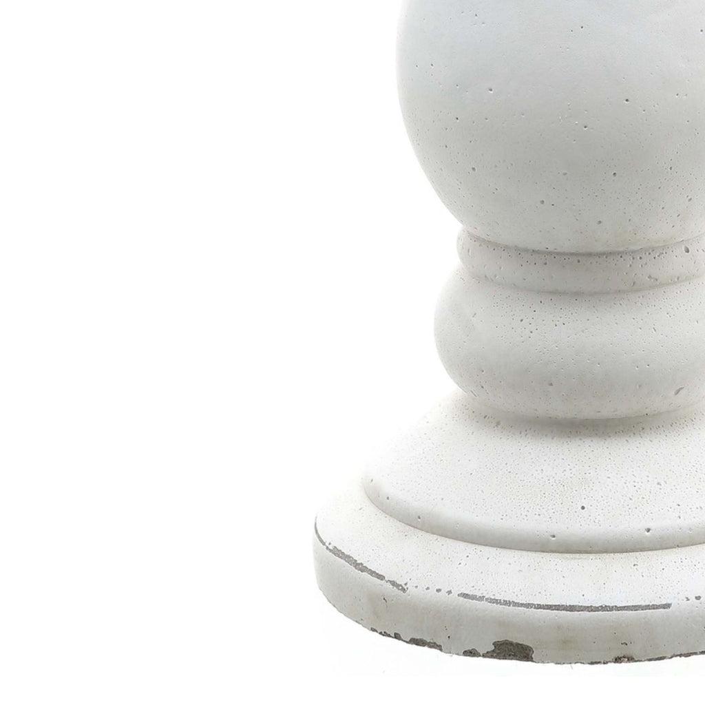 Large Matt White Ceramic Candle Holder – alternate view 2
