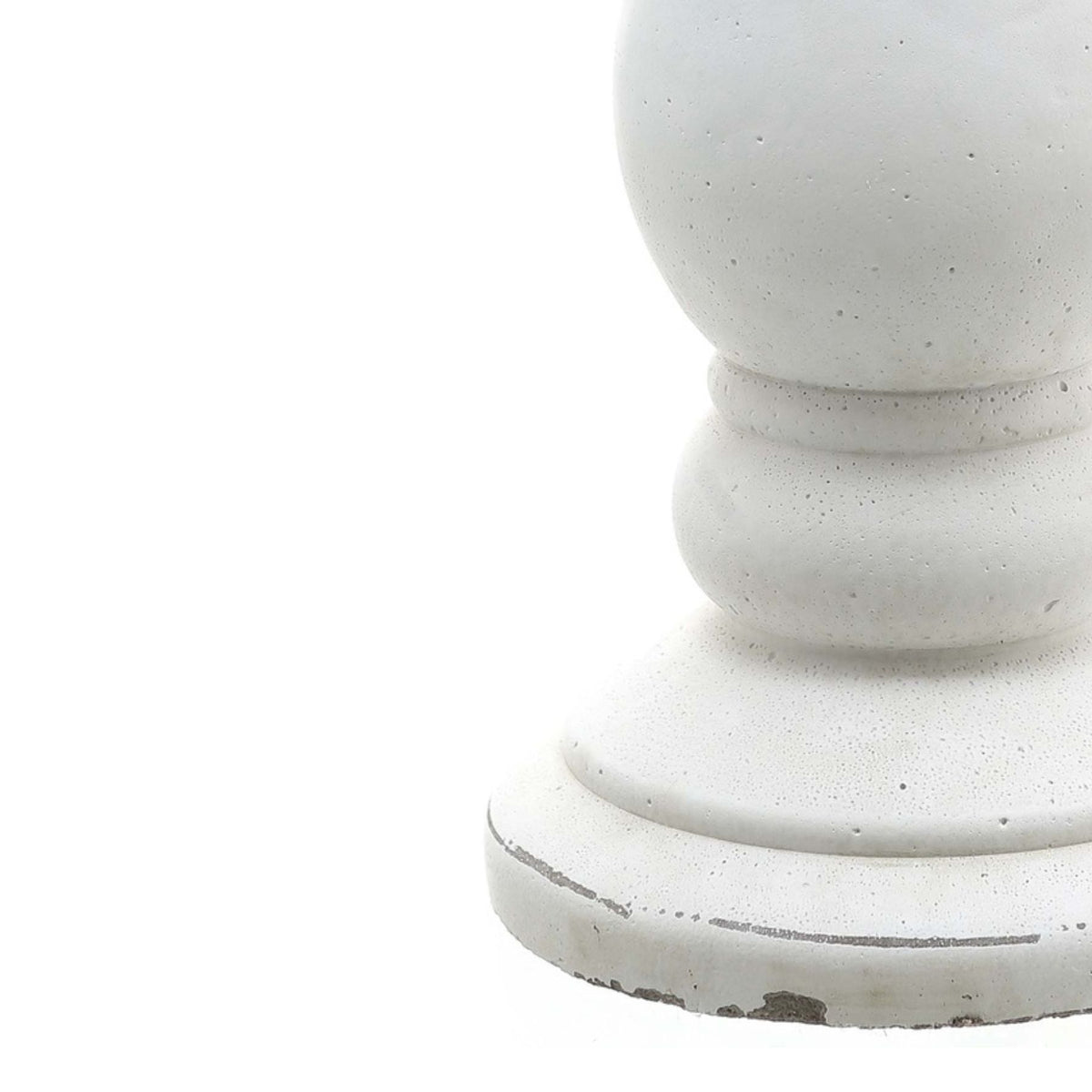 Large Matt White Ceramic Candle Holder – alternate view 2
