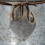 Mercury Hammered Heart Large Candle Holder – alternate view 3