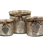 Mercury Hammered Heart Large Candle Holder – alternate view 5