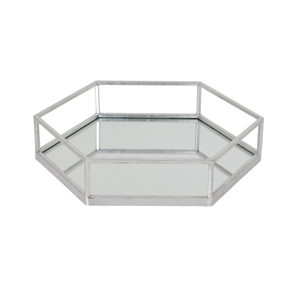 Silver Hexagon Set Of Two Trays – alternate view 2