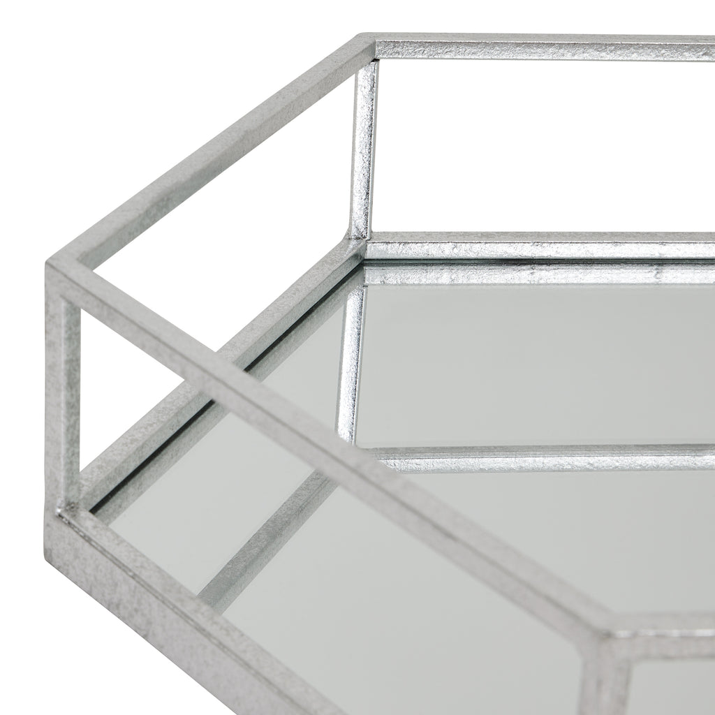 Silver Hexagon Set Of Two Trays – alternate view 4