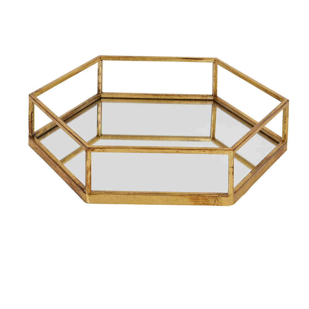Gold Hexagon Set Of Two Trays – alternate view 2