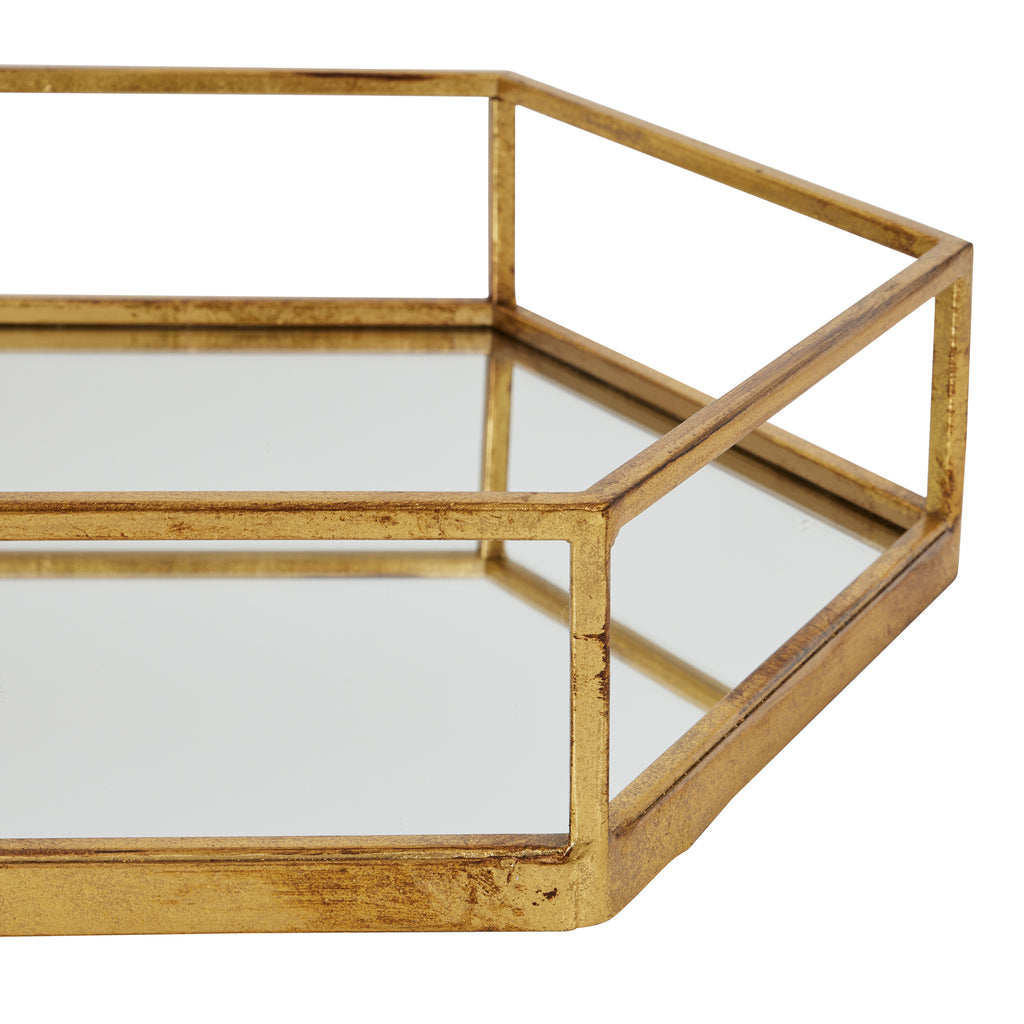 Gold Hexagon Set Of Two Trays – alternate view 3
