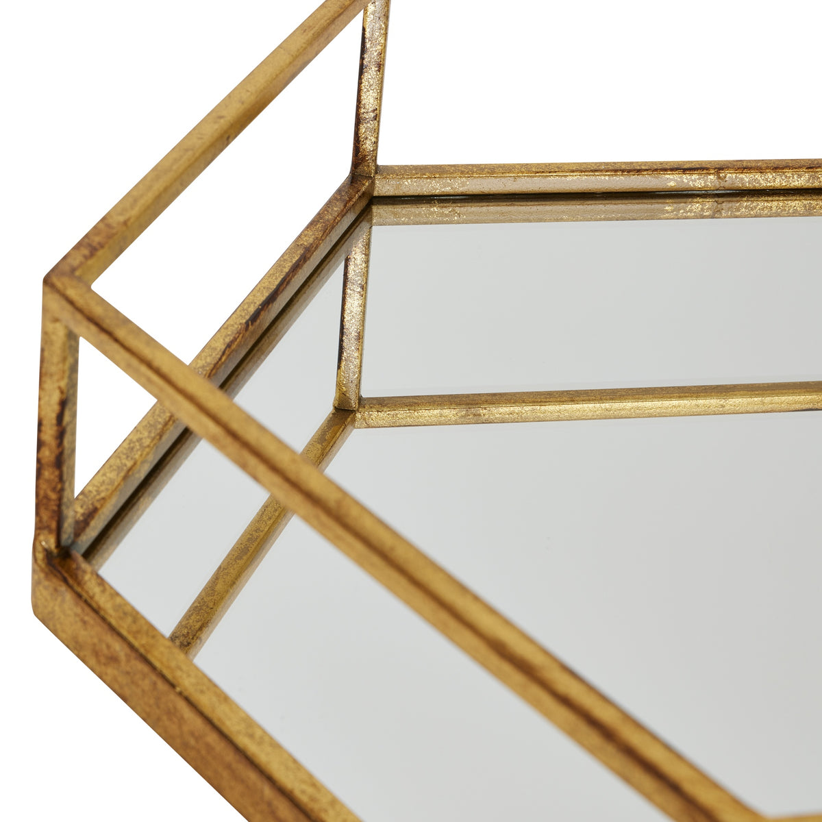 Gold Hexagon Set Of Two Trays – alternate view 4