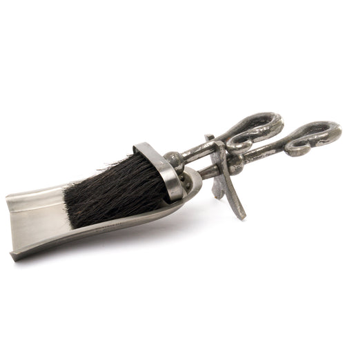 Antique Pewter Crook Handled Hearth Tidy – alternate view 2