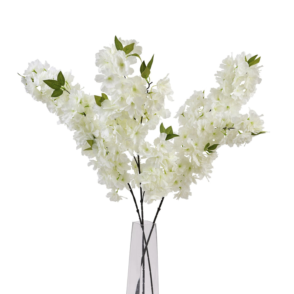 Large White Full Cherry Blossom Stem – alternate view 5