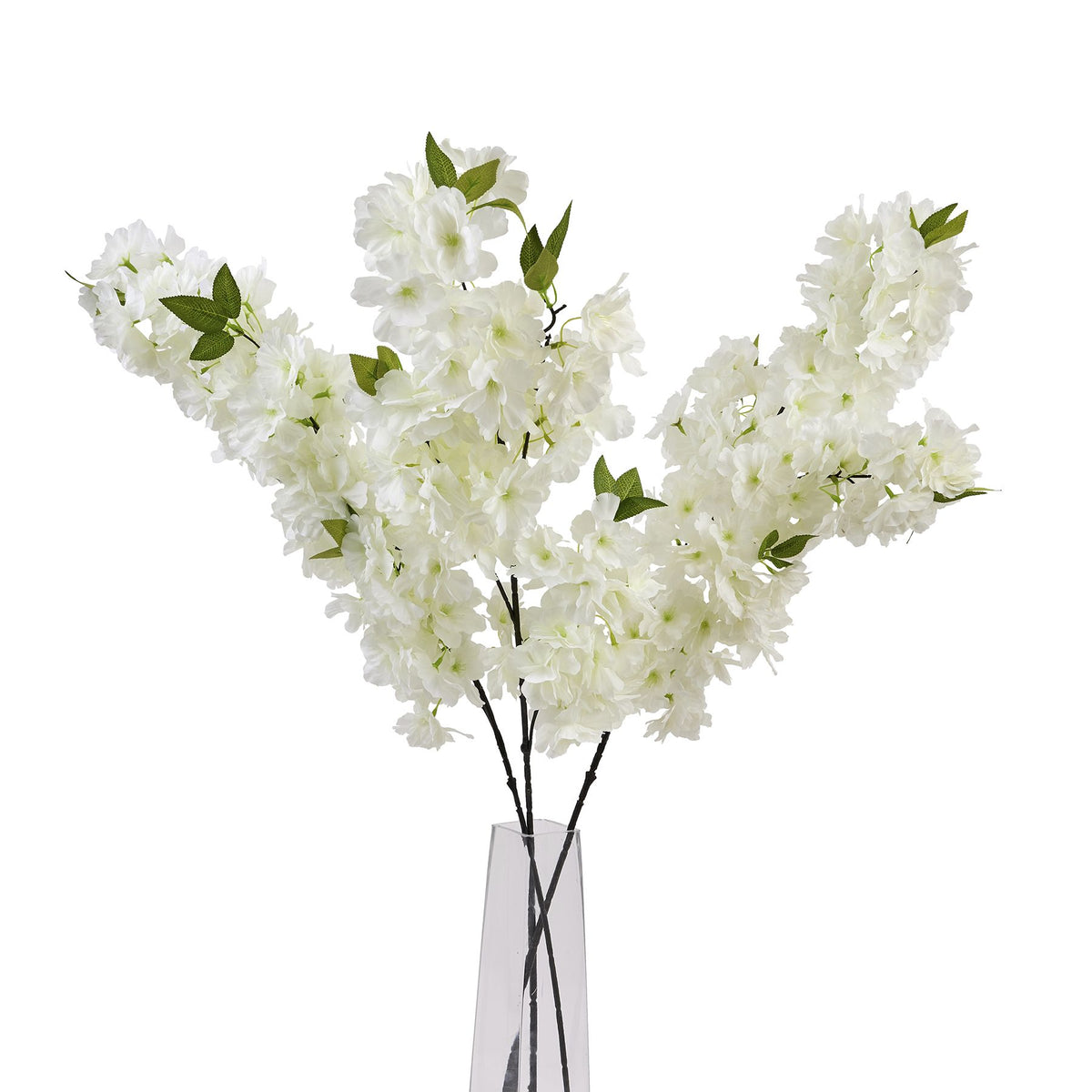 Large White Full Cherry Blossom Stem – alternate view 5