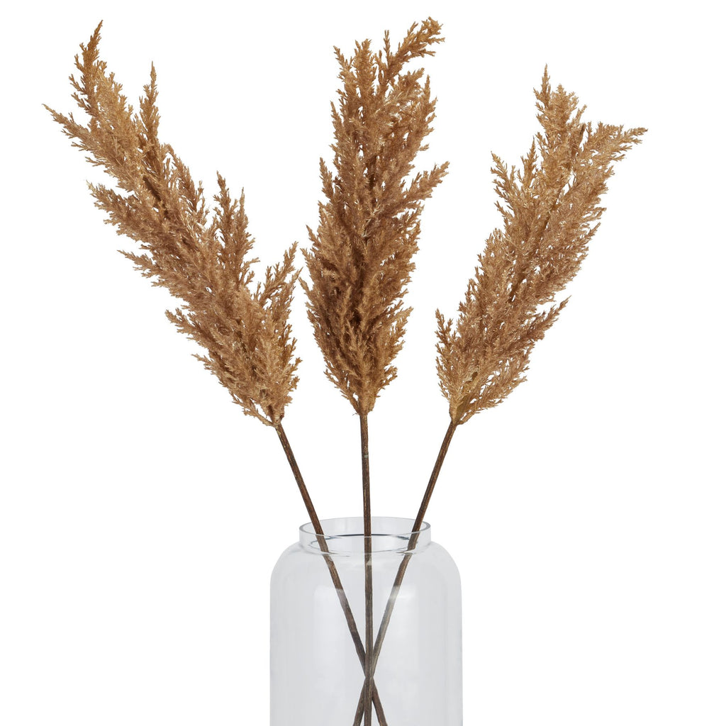 Taupe Faux Dried Pampas Grass Stem – alternate view 4