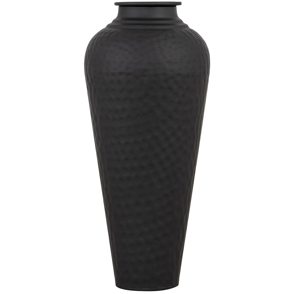 Matt Black Hammered Vase With Lid – alternate view 5