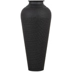 Matt Black Hammered Vase With Lid – alternate view 5