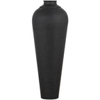 Matt Black Medium Hammered Vase With Lid – alternate view 2