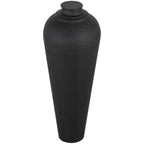 Matt Black Medium Hammered Vase With Lid – alternate view 3