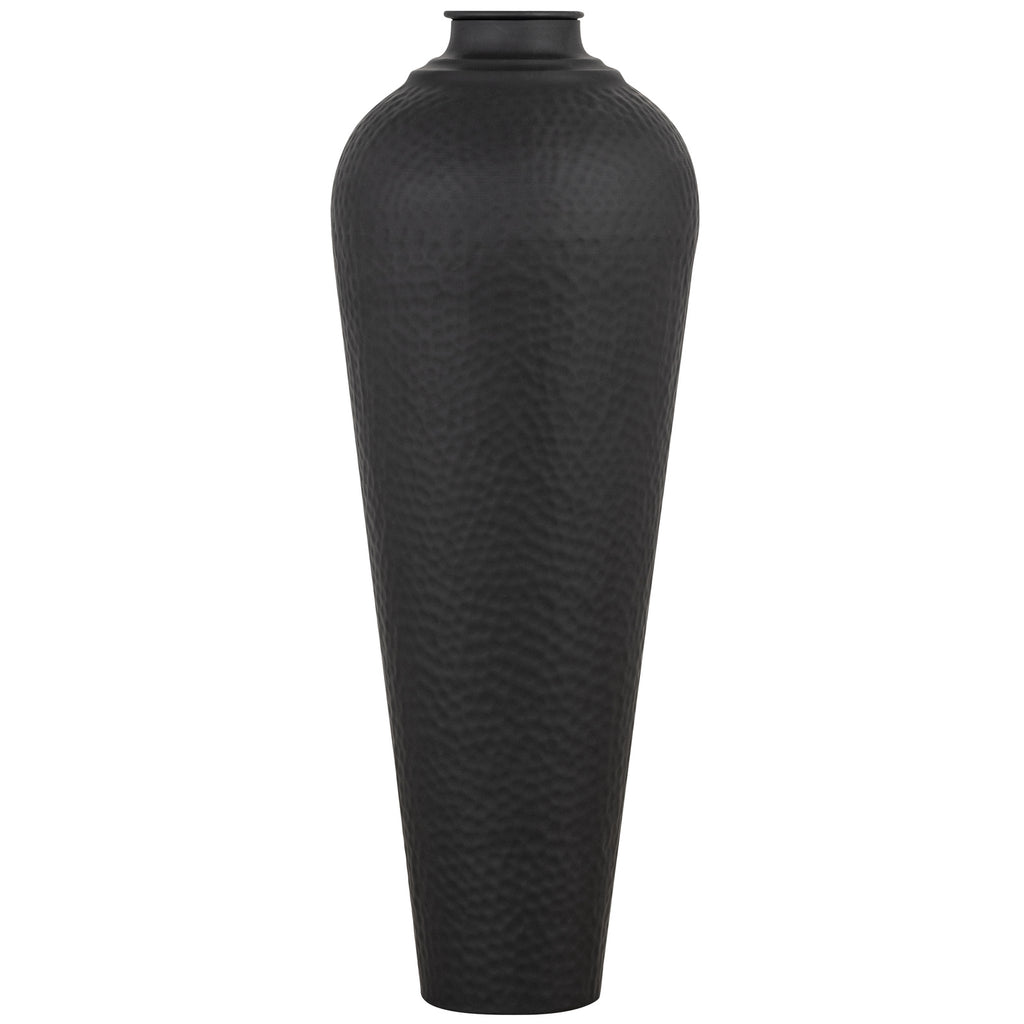 Matt Black Medium Hammered Vase With Lid – alternate view 4