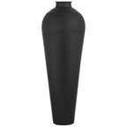 Matt Black Large Hammered Vase With Lid – alternate view 2