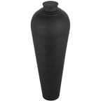Matt Black Large Hammered Vase With Lid – alternate view 3