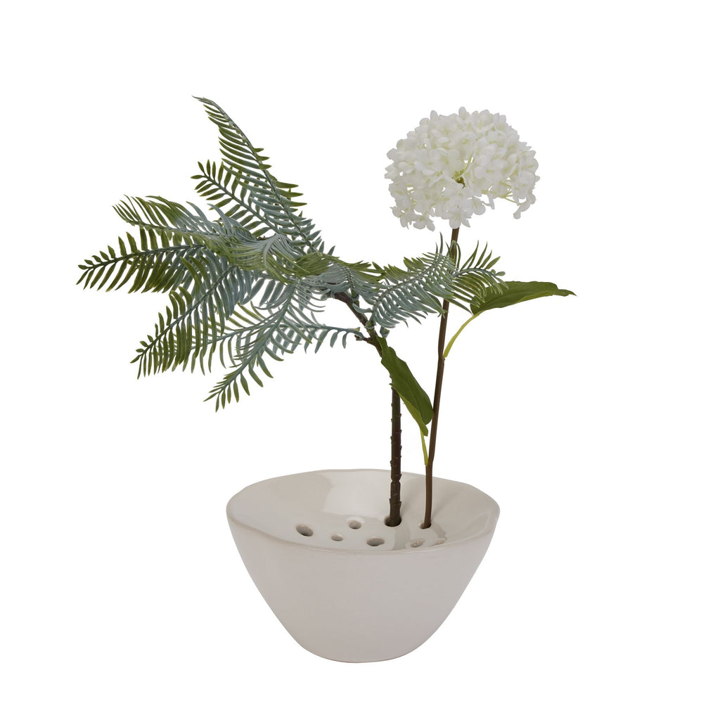 Off White Ceramic Flower Frog – alternate view 4