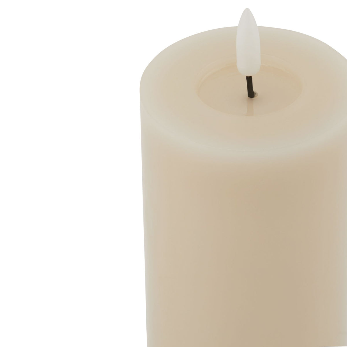 Luxe Collection Melt Effect 3x6 Taupe LED Wax Candle – alternate view 2