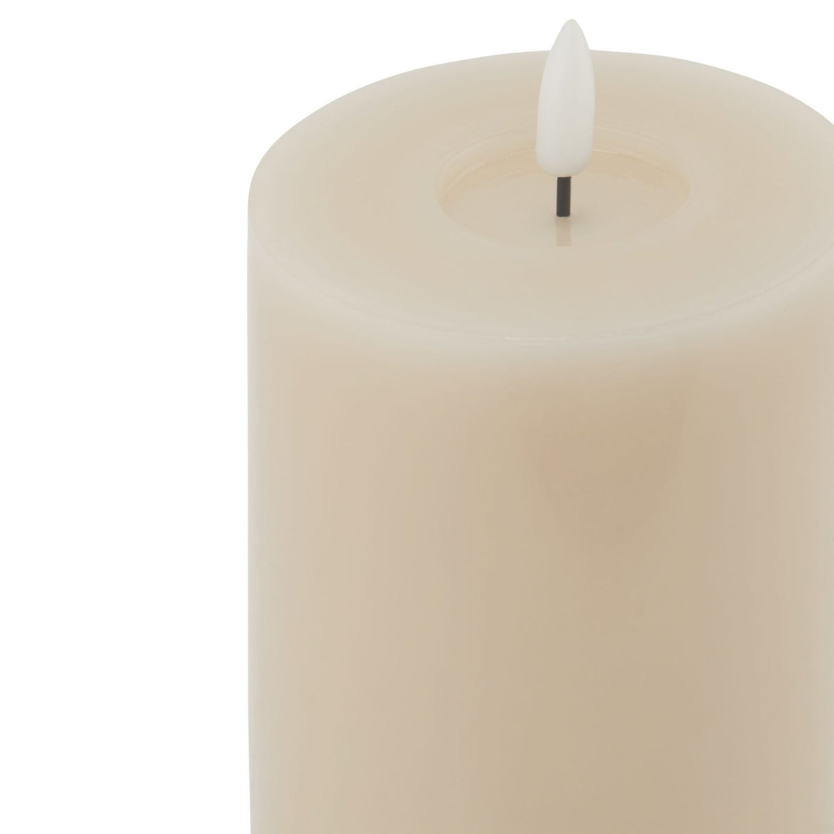 Luxe Collection Melt Effect 3.5x9 Taupe LED Wax Candle – alternate view 2