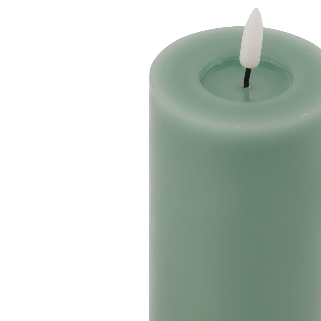 Luxe Collection Melt Effect 3x6 Sage LED Wax Candle – alternate view 2