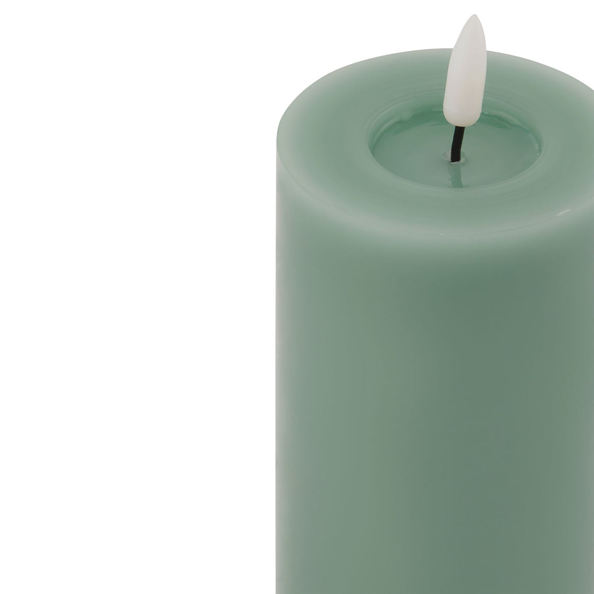 Luxe Collection Melt Effect 3x6 Sage LED Wax Candle – alternate view 2