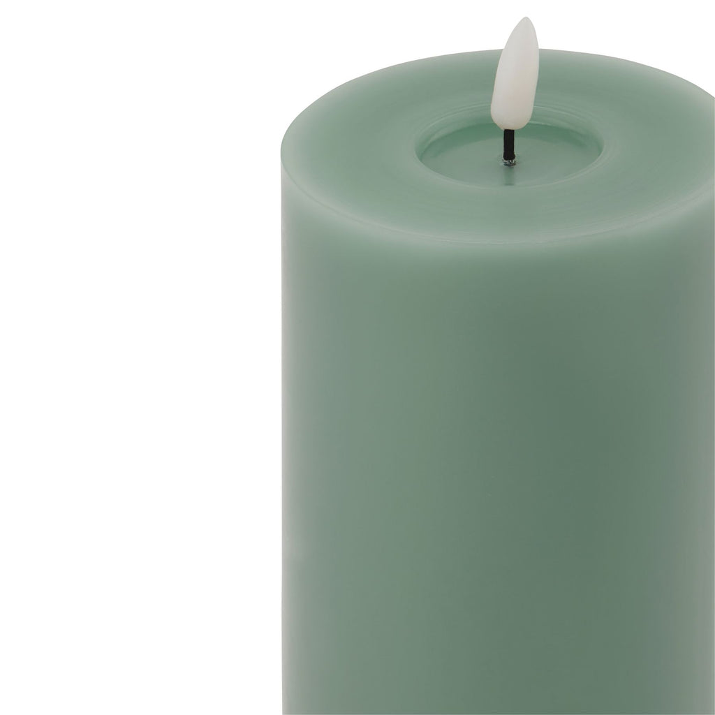 Luxe Collection Melt Effect 3.5x9 Sage LED Wax Candle – alternate view 2