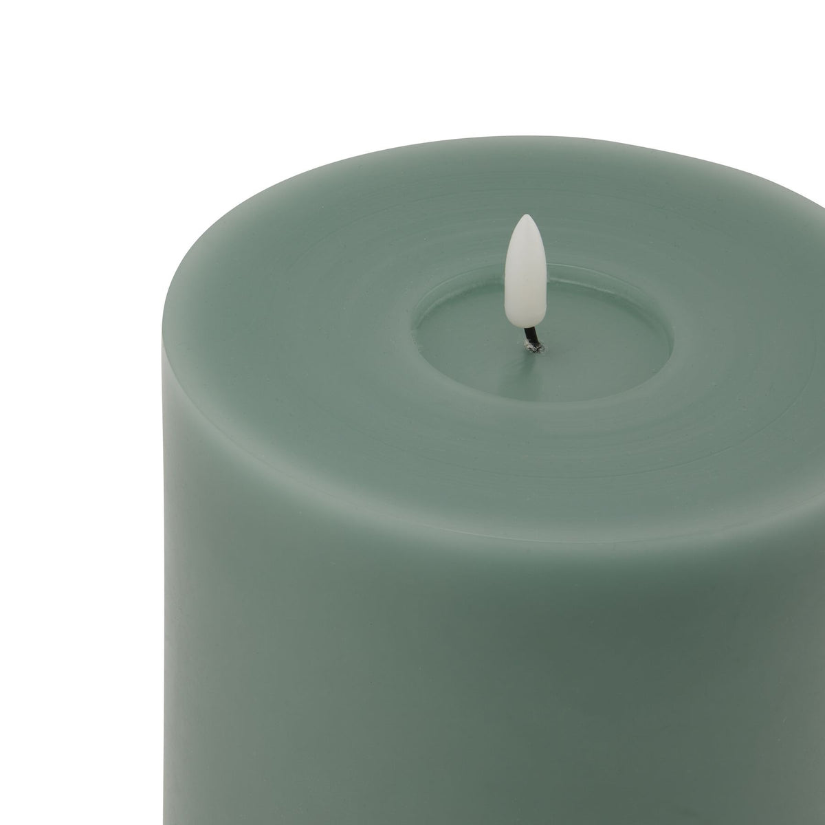 Luxe Collection Melt Effect 6x8 Sage LED Wax Candle – alternate view 2