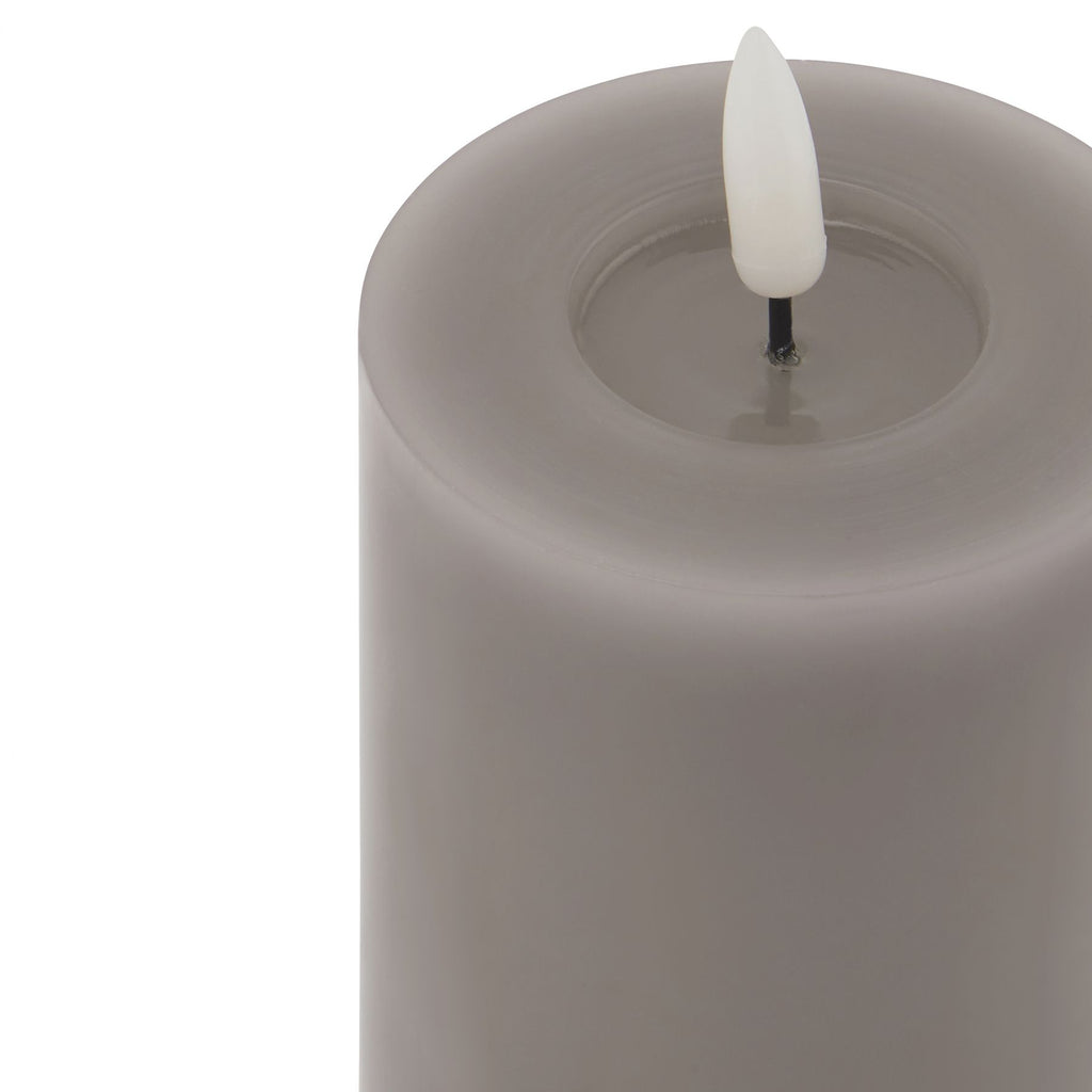 Luxe Collection Melt Effect 3x4 Grey LED Wax Candle – alternate view 2