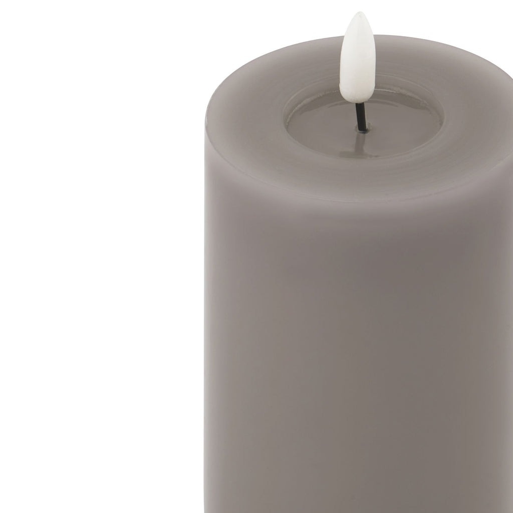 Luxe Collection Melt Effect 3x6 Grey LED Wax Candle – alternate view 2