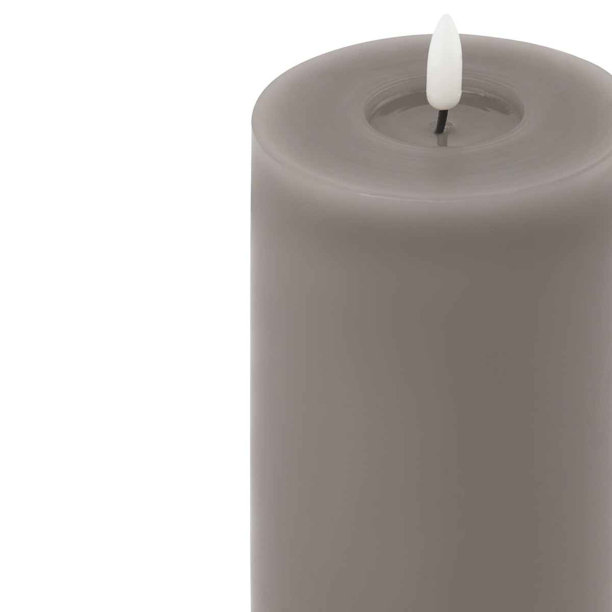 Luxe Collection Melt Effect 3.5x9 Grey LED Wax Candle – alternate view 2
