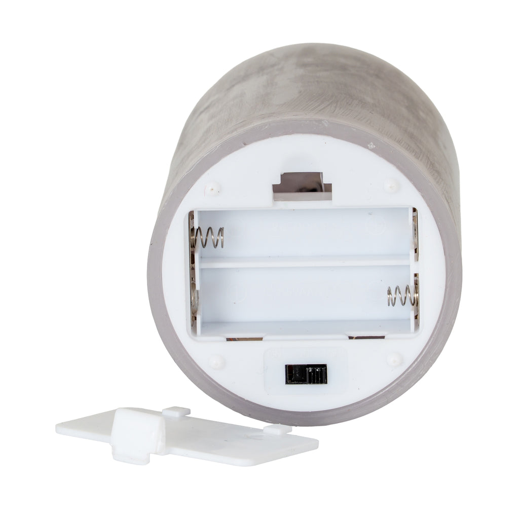 Luxe Collection Melt Effect 3.5x9 Grey LED Wax Candle – alternate view 3