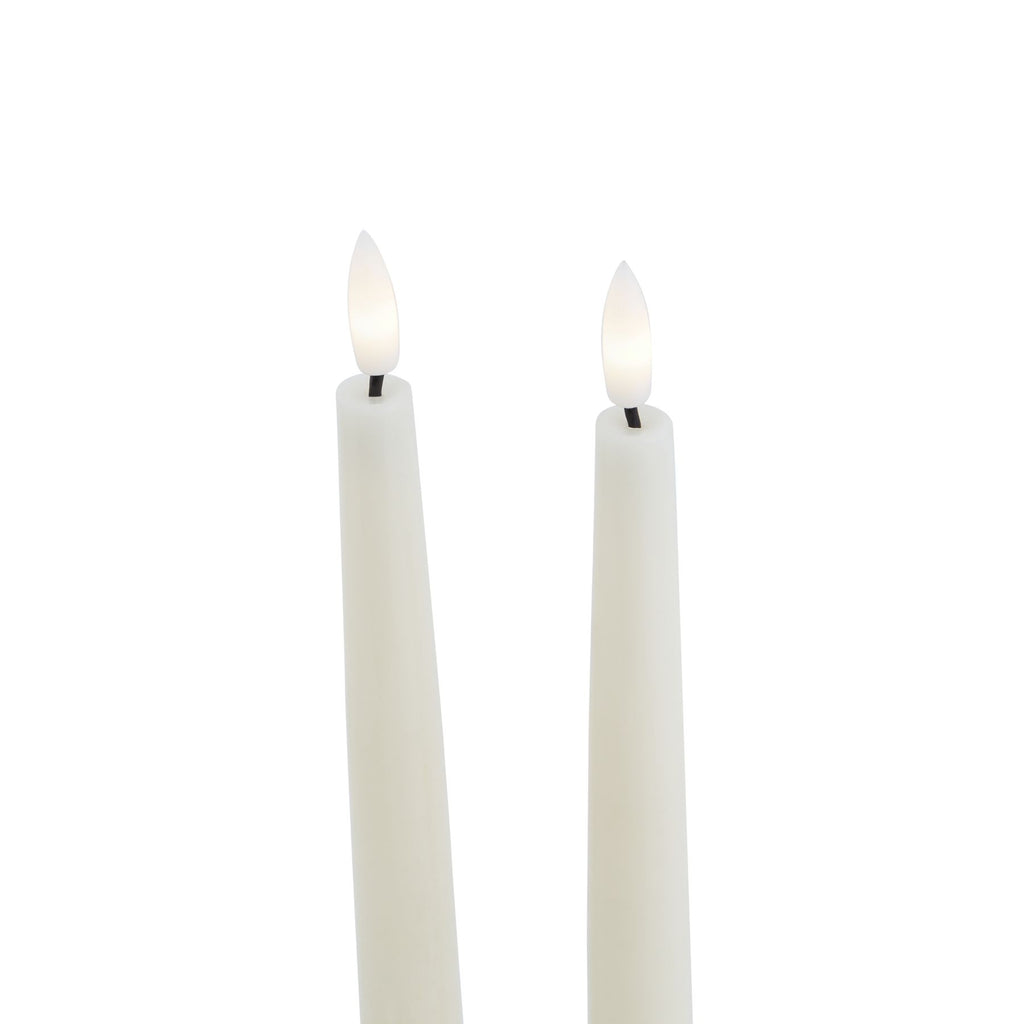 Luxe Collection S/2 Taupe LED Wax Dinner Candles – alternate view 2