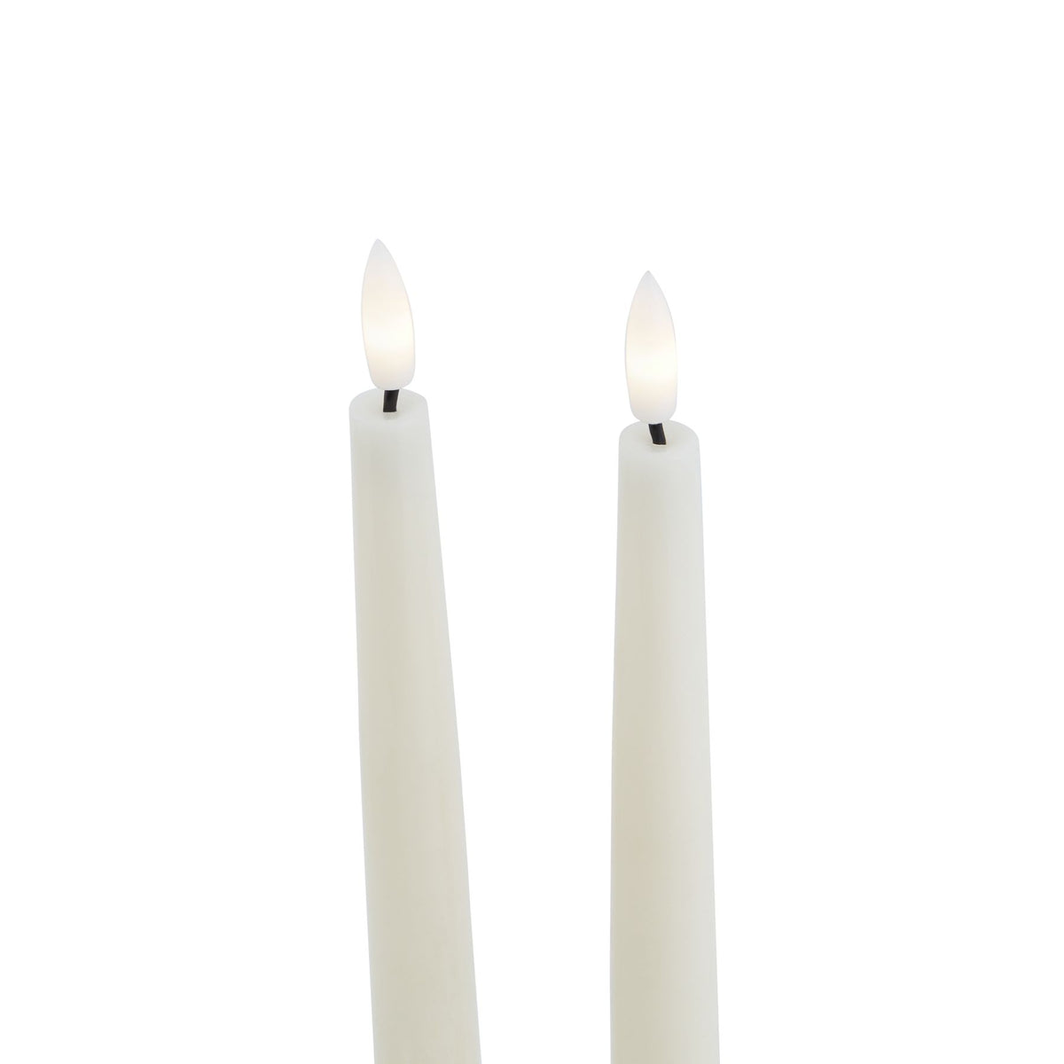 Luxe Collection S/2 Taupe LED Wax Dinner Candles – alternate view 2