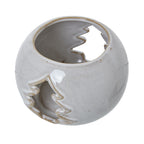 White Ceramic Tree Cut-Out Round Tealight Holder – alternate view 2