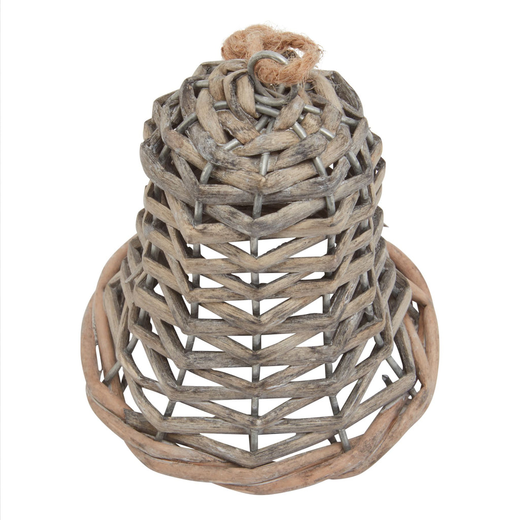 The Noel Collection Small Wicker Bell Decoration – alternate view 3