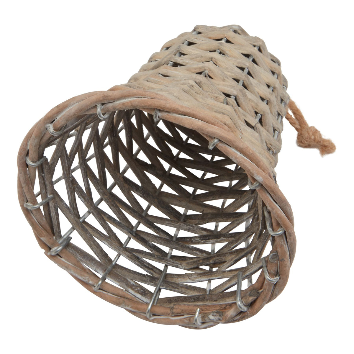The Noel Collection Medium Wicker Bell Decoration – alternate view 2