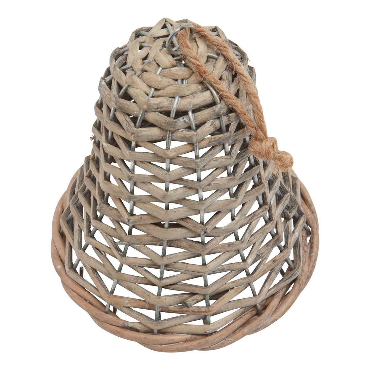 The Noel Collection Medium Wicker Bell Decoration – alternate view 3