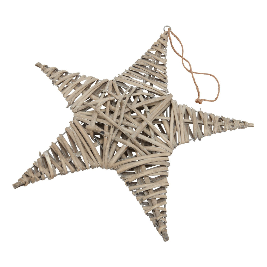 The Noel Collection Large Wicker Star Decoration – alternate view 2