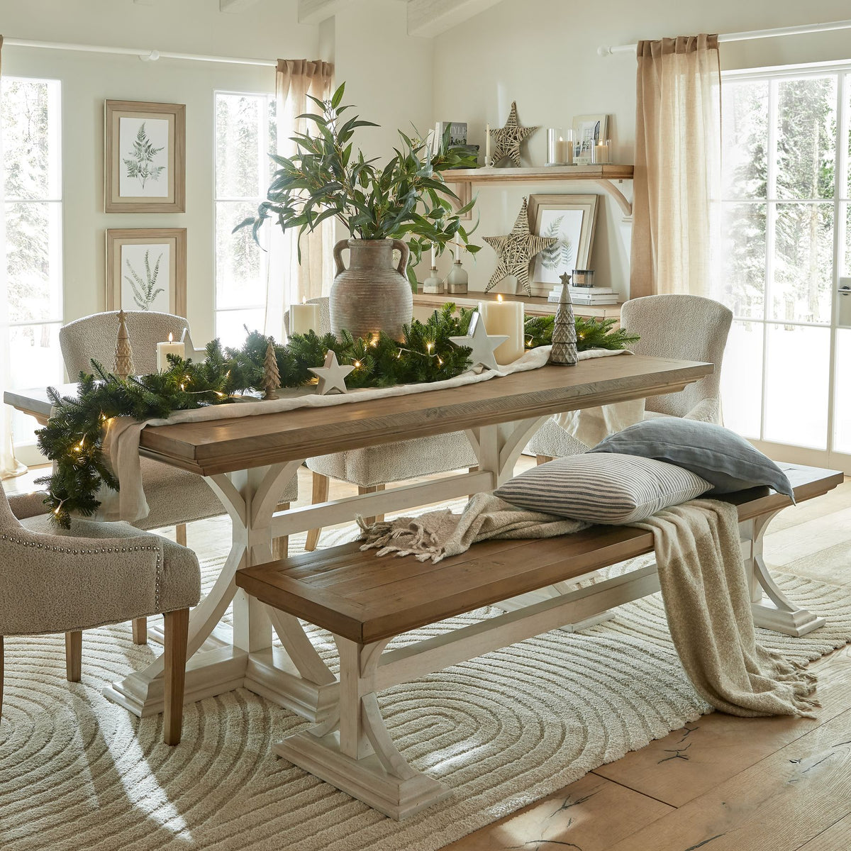 The Noel Collection Large Wicker Star Decoration – alternate view 3